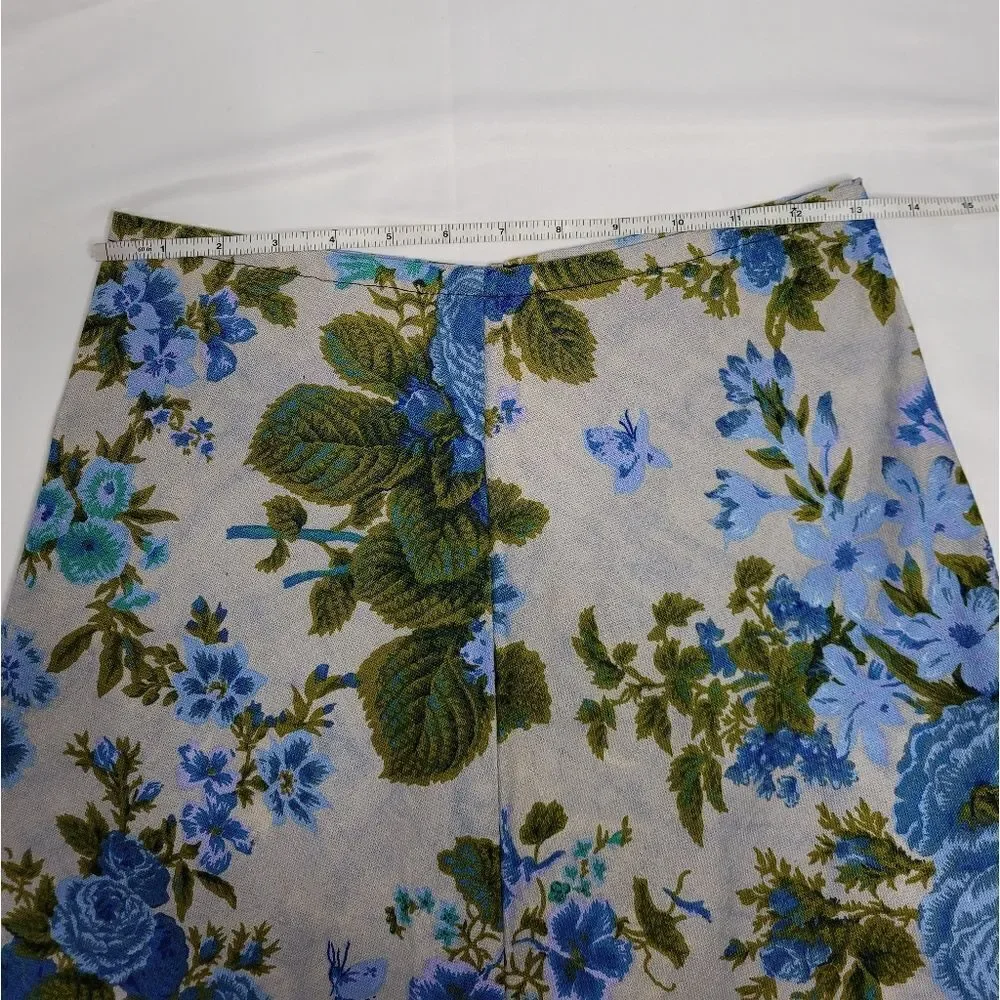 ABANDON SHIP skirt textured tapestry floral rose midi XS‎
